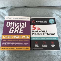 GRE Test Prep Books (ETS official GRE super pack & Manhattan 5lb)