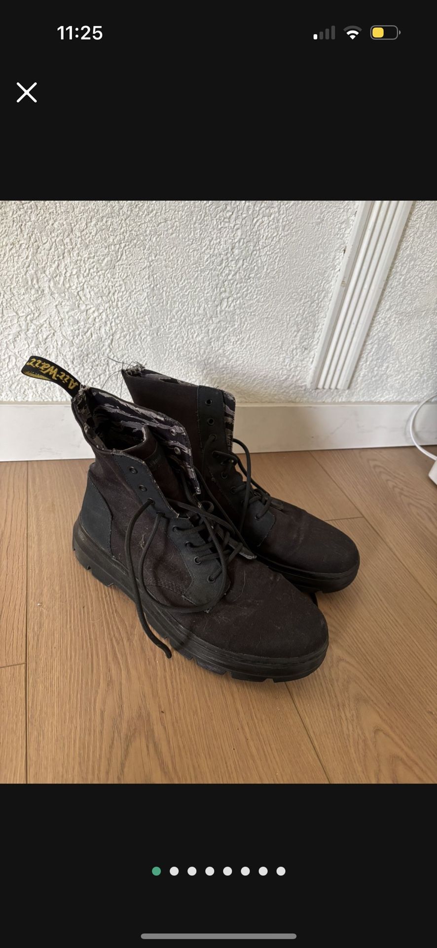 LOW PRICE MOVING- MENS $350 + TAX DR MARTIN FALL BOOTS