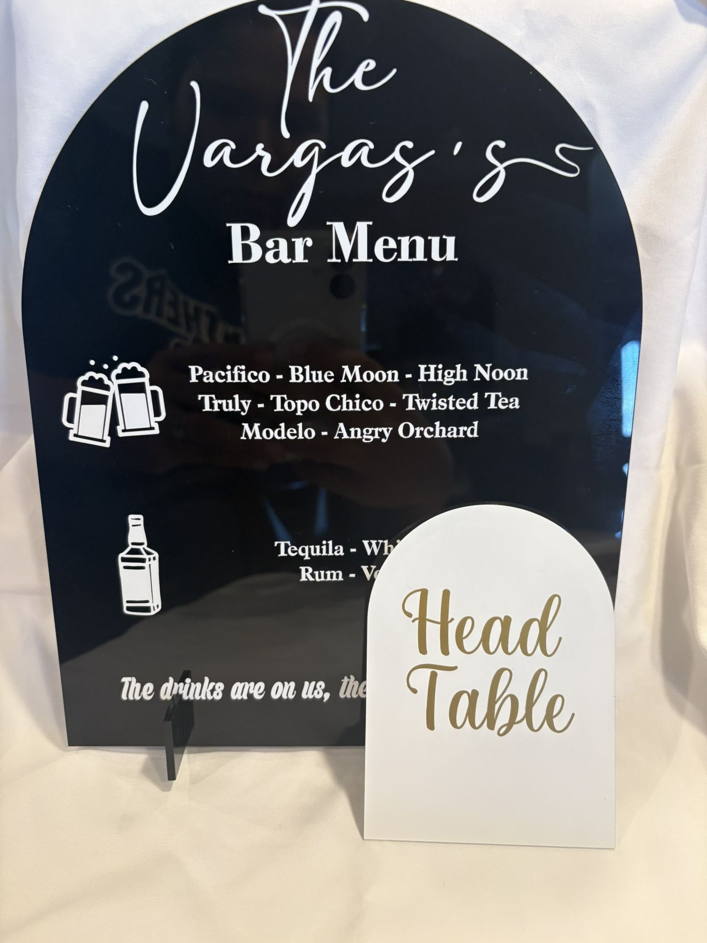 Acrylic Bar Menu