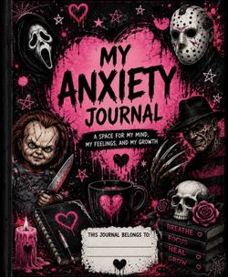 Horror-Themed Mental Health Journal | Guided Anxiety & Self-Care Coloring and Workbook