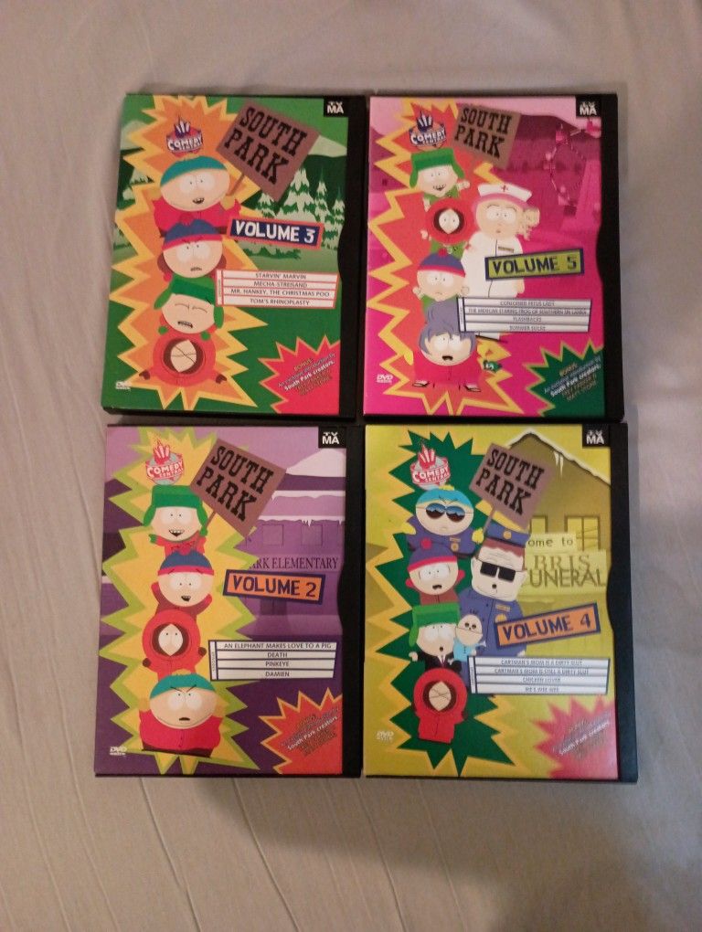 South Park DVDs Volume 2 - 3 - 4 - 5
