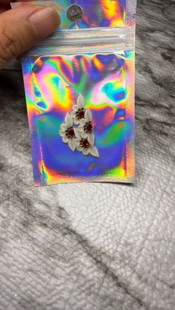 3D flores nails