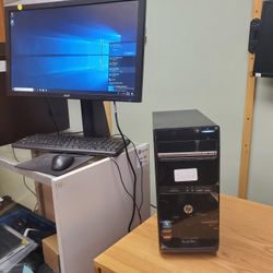 COMPLETE DESKTOP SET WITH 24' ACER MONITOR AND WIFI READY (D1010N)

