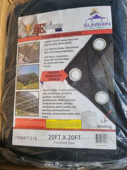 20ft × 20ft Black Mesh Sun Shade