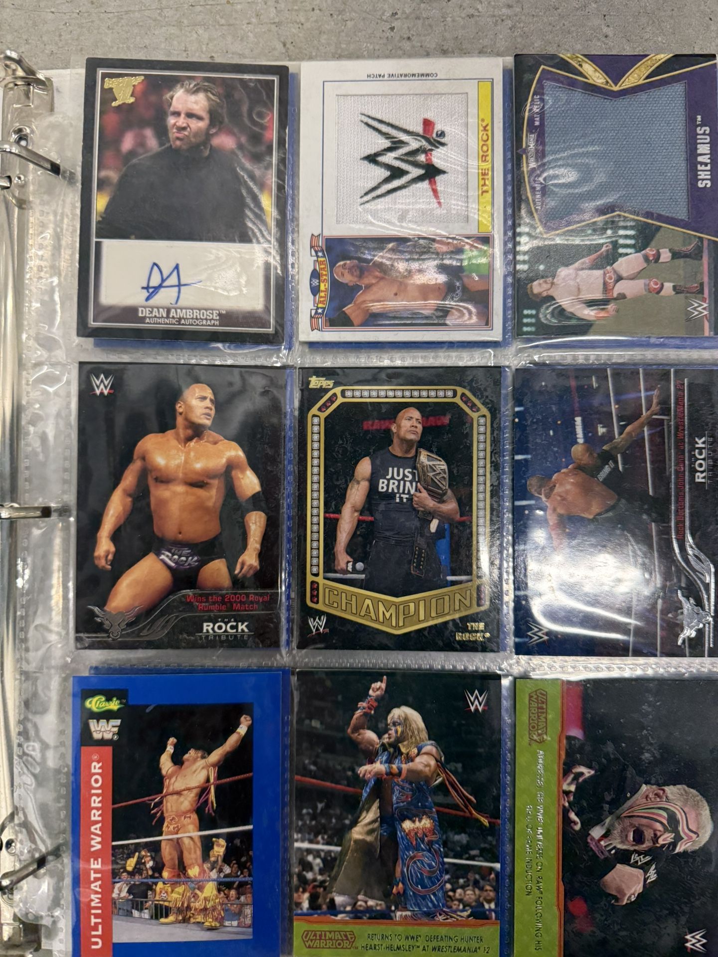 Wrestling Cards, One Signed