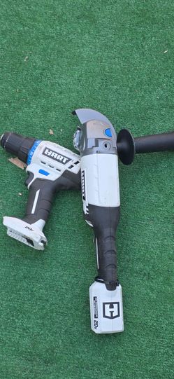 HART 20-Volt Cordless 1/2-inch Drill/Driver and a HART 20V Angle Grinder