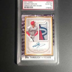 Graded 2021 Topps Through The Years SHOHEI OHTANI #tty-17