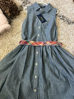 Girls Ralph Lauren polo Denim Dress-NEW