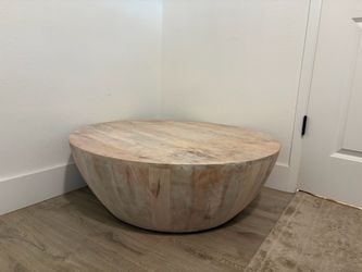 PRICE DROP Round wood coffee table