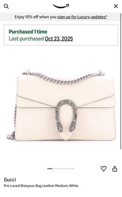 Gucci Dionysus Bag Leather Medium, White