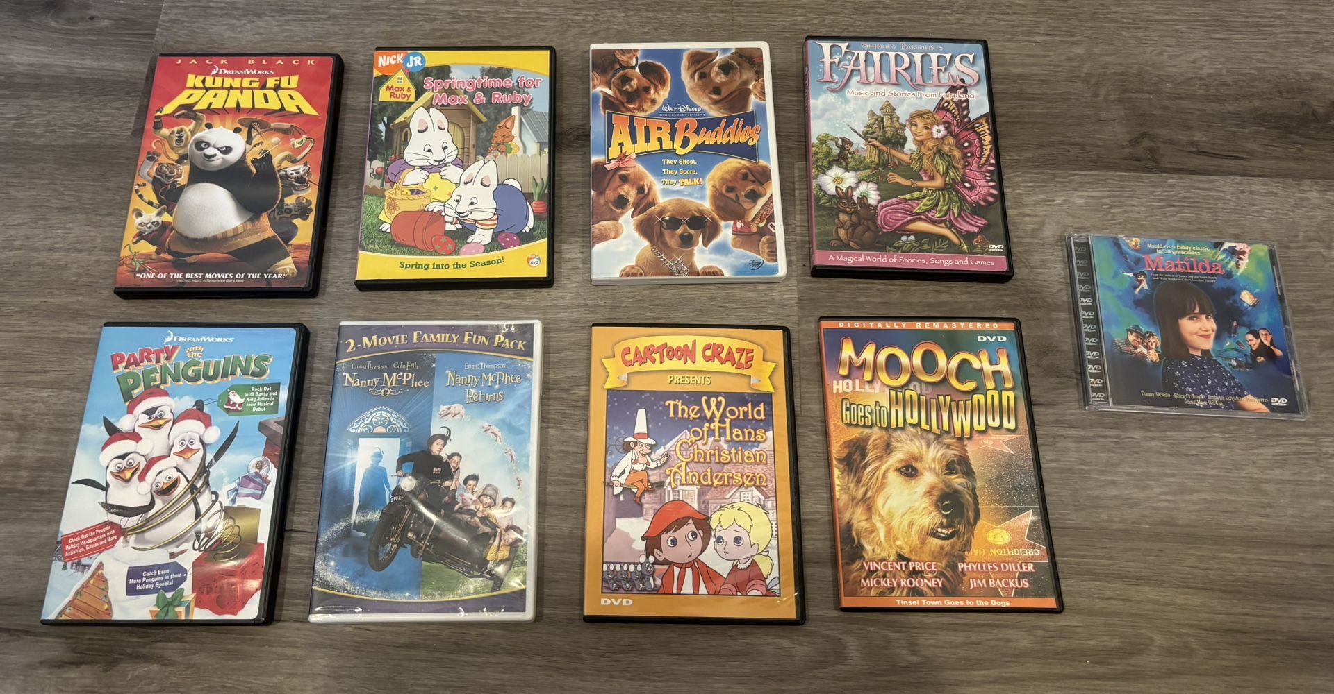 9 Children’s DVDs, Matilda, Kungfu Panda, Nanny McPhee, Max…