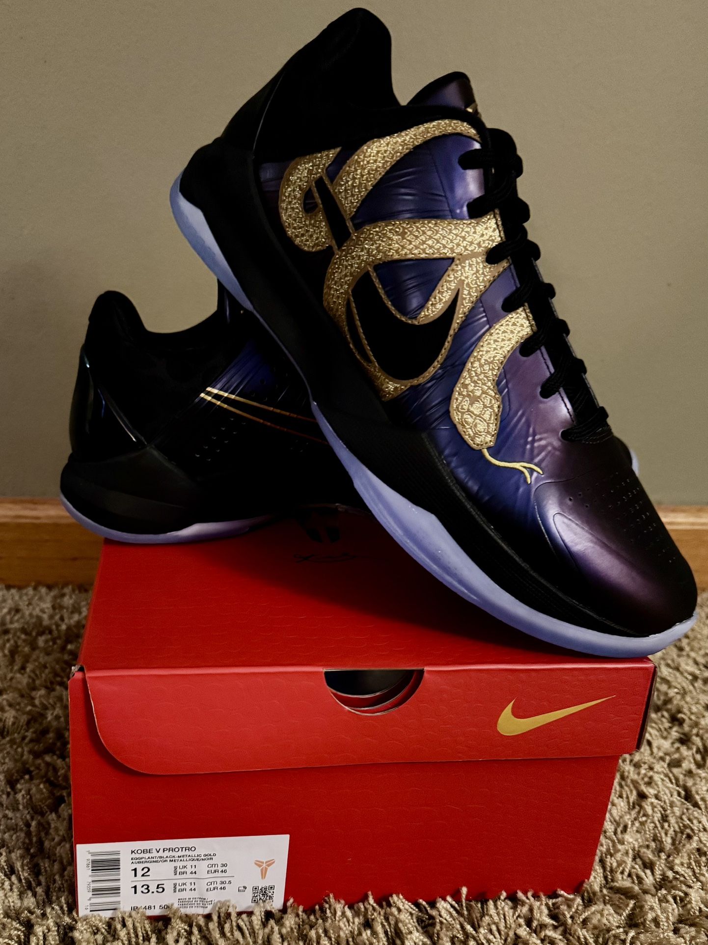 Nike Kobe 5 Protro Year Of The Mamba Eggplant - Size 12