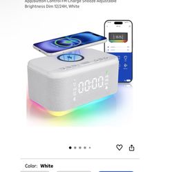 Fansbe Smart Bluetooth Alarm Clock Radio Bedroom, Digital Dual Alarm Clock