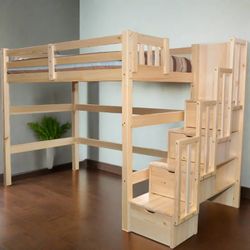 Loft Bed / Bunk Bed Full Staircase With Storage