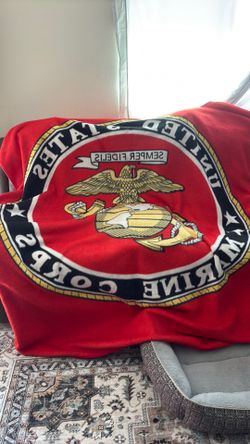 Marine corp queen blanket