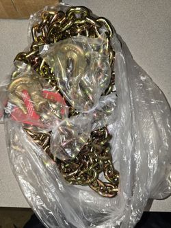 YATOINTO G80 Transport Binder Chain 5/16 in x 20 ft Clevis Grab Hooks
