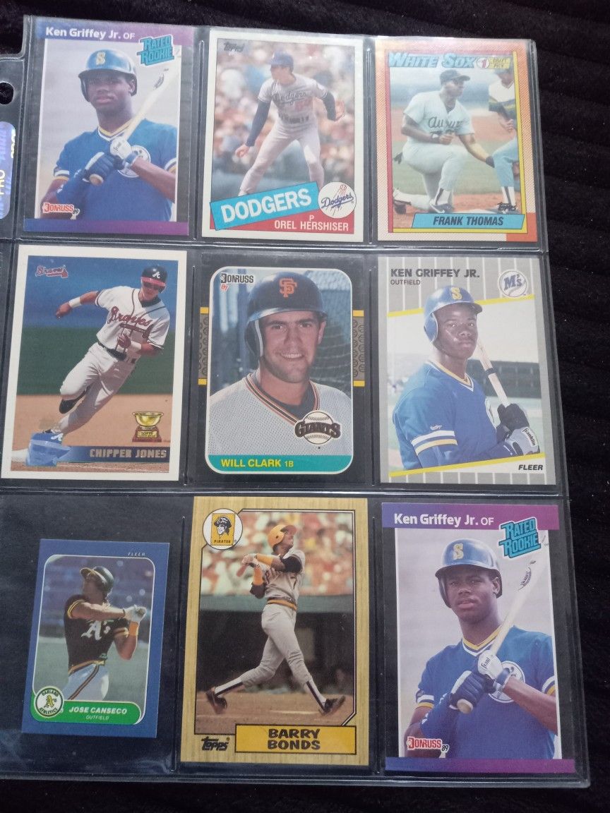 9 Rookie Baseball Cards
