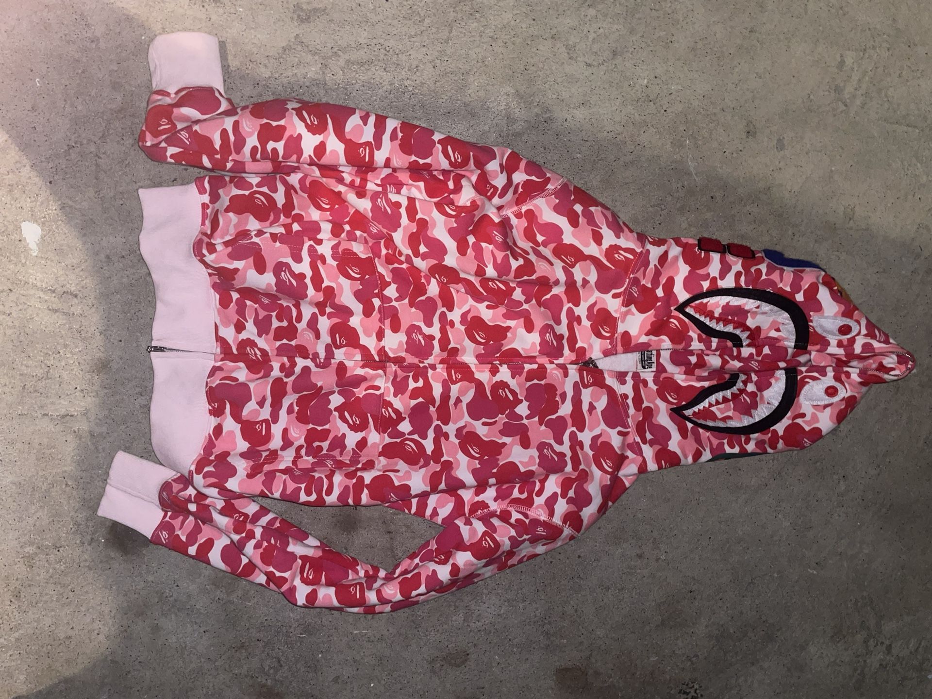 Pink Bape Hoodie Size (m)