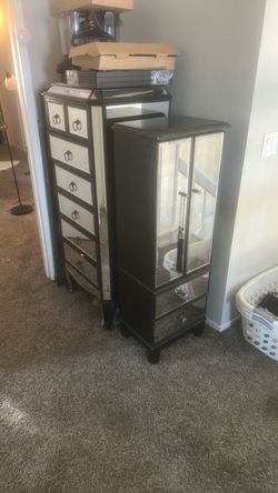 mirror jewelry holder and mirror drawers