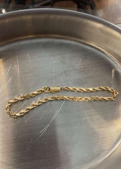 14K Solid Gold Bracelet – 4g, 8” Length
