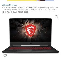 Msi Gaming Laptop Brand New In Box 1000
