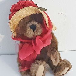 Vintage BOYDS BEAR plush Teddy Bear GINNIE HIGGENTHROPE 5.5" L x 3.5" w. ca. 1999