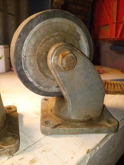 Vintage Aerol Industrial Caster Wheels