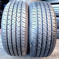 2 USED TIRES BRIDGESTONE 215/55/17