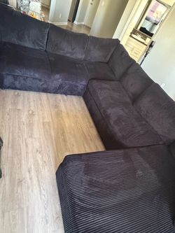 Ribbed velvet sofa bed with storage