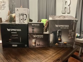 Nespresso vertuoline set  also with 19 high pressure bar Nespresso inissia Delonghi machine.