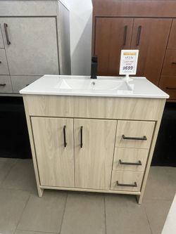 New 32” Bathroom Vanity - Snow Collection