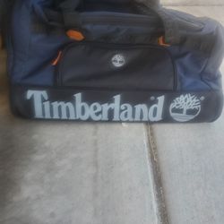 New Nice Men's Black And Navy Blue Timberland Lg Duffle Travel Bag 