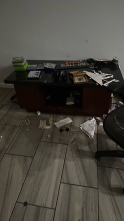 Free marble top entertainment center. Come pick up
