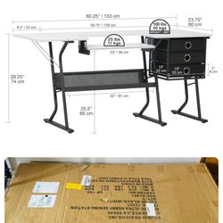 New Sewing Table With Storage Drawers.