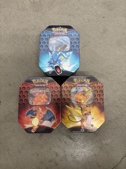 Pokémon Hidden Fates GX Tins Charizard Gyarados Raichu Set of 3