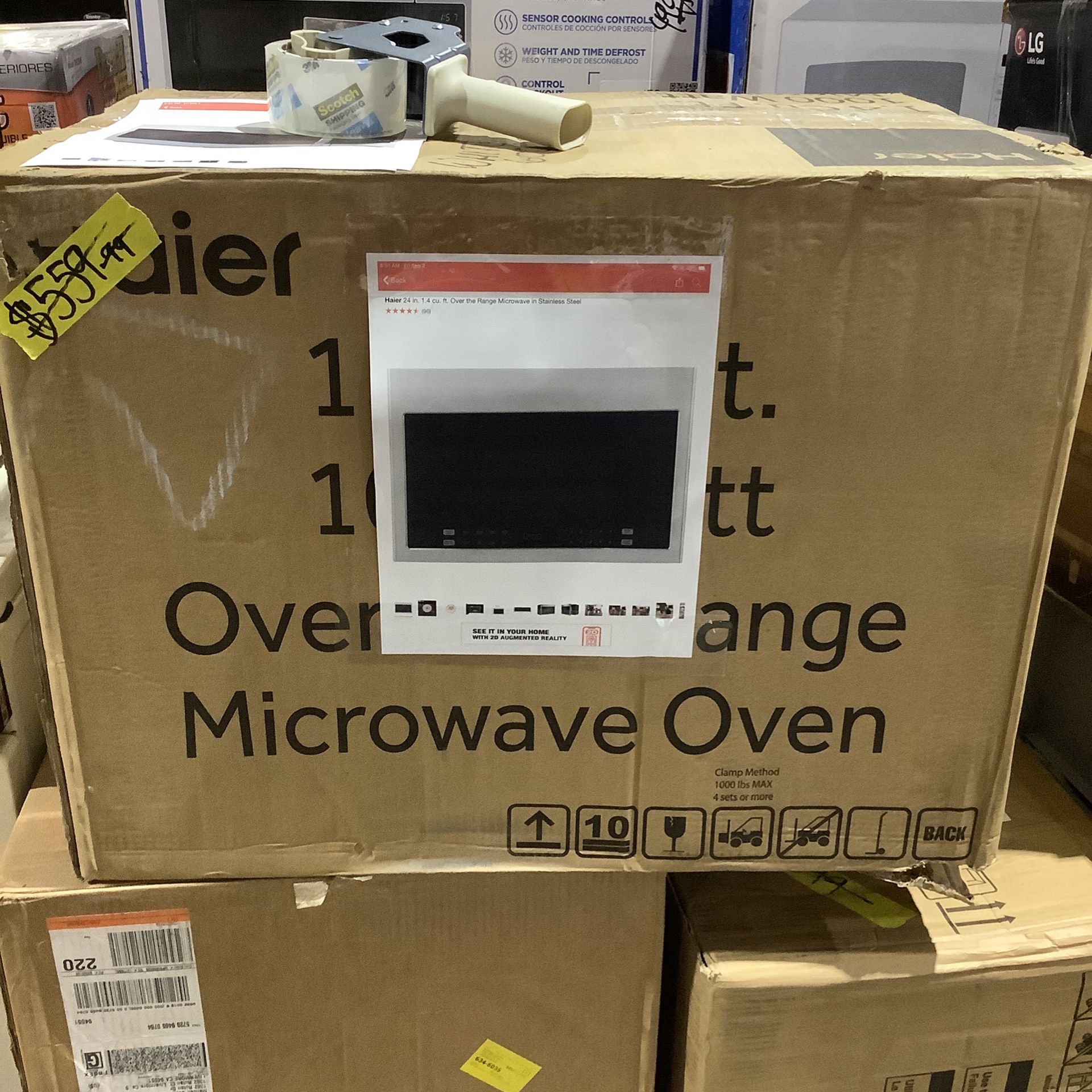 Haier 24 in. 1.4 cu. ft. Over the Range Microwave in Stainless Steel,All Products : American Fashion Style Bags On Sale