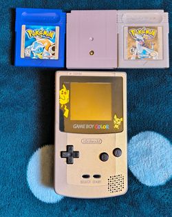 Gameboy Color with Pokemon games