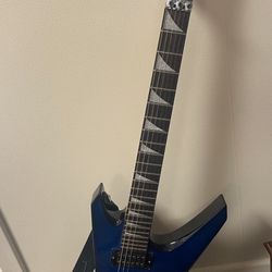 Jackson Warrior X Electric Guitar - 2003 Made In Japan - Color Blue Flame - Excellent Condition -