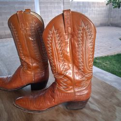 DAN POST GENUINE LIZARD SKIN COWBOY WESTERN BOOTS SIZE 10D