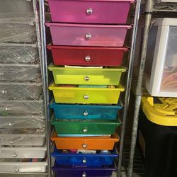 10 Drawer Rolling Cart 