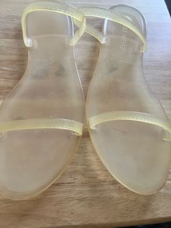 Stuart Weitzman Clear Jelly Flat Sandals