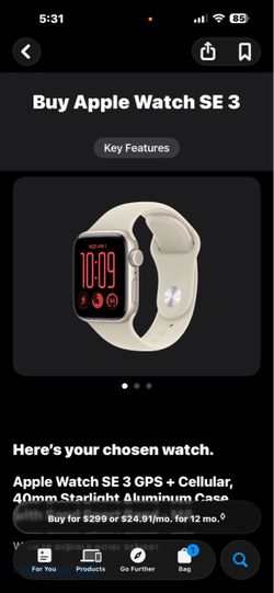 Apple Watch SE 3 GPS+ Cellular 40mm