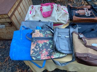 Ladies, brand new purses, duffel bag two backpacks wallets
