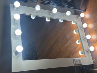 Vanity mirror with LED lights
