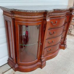 Like New Marbletop Sideboard Or Dresser