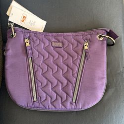 LUG RFID Swivel Convertible Crossbody Bag Purple Handbag NWT