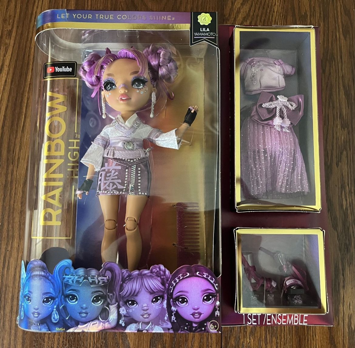 Rainbow High Lila Yamamoto Purple Fashion Doll - New In Package
