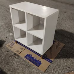 Custom 4 Shelf Unit With Gold Framed Legs 
