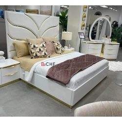 Luxury 4 Pc Queen / Eastern King Size Bedroom Set ( Included bed frame ,dresser ,mirror ,nightstand ) // Limited Time Offer 