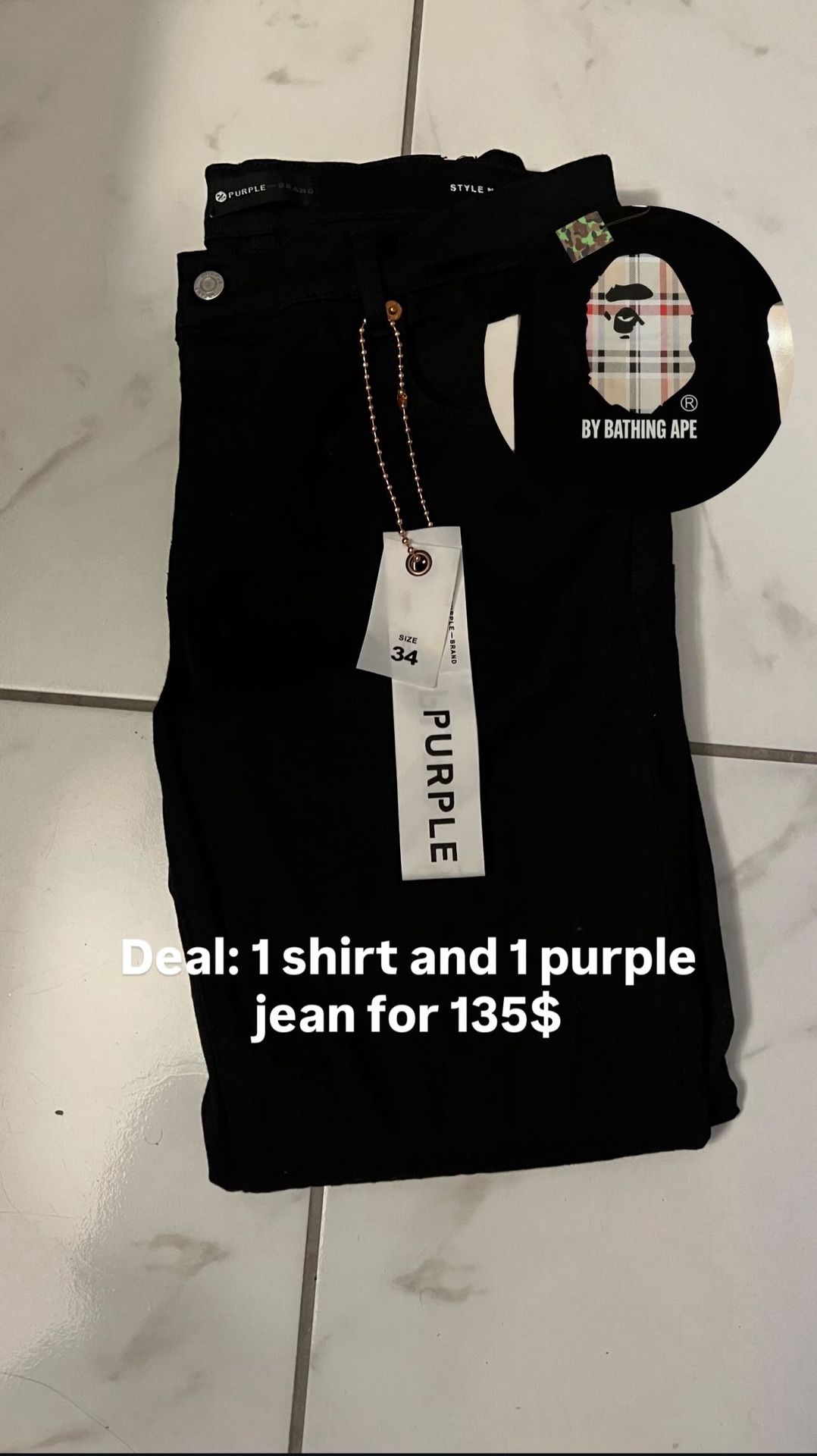 Purple And Bape For 135$